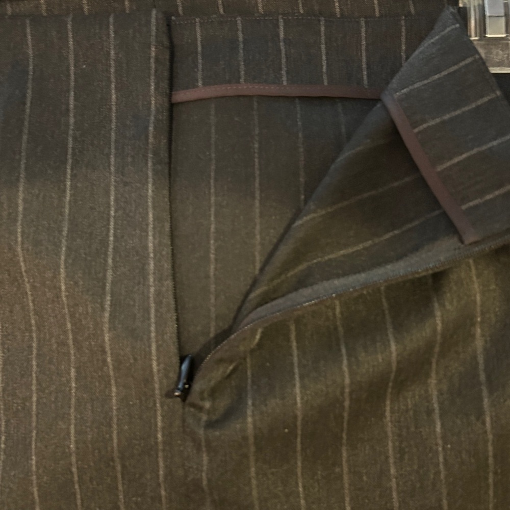 DKNY Charcoal Pinstripe Blazer Skirt Set 16 Career Vintage Professional Polished - Picture 11 of 16